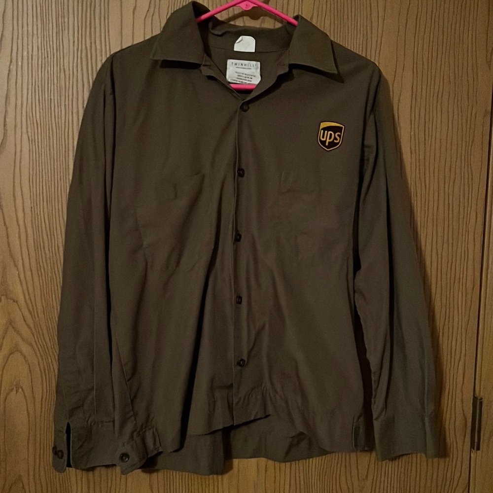 UPS Brown Uniform Button Down Embroidered Shirt